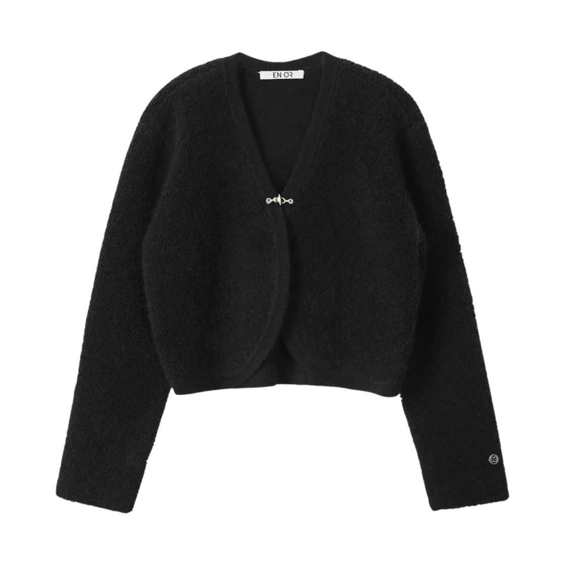 엔오르 우먼 모헤어 후크 가디건 블랙(Enor Women Mohair Hook Cardigan Black) - 1