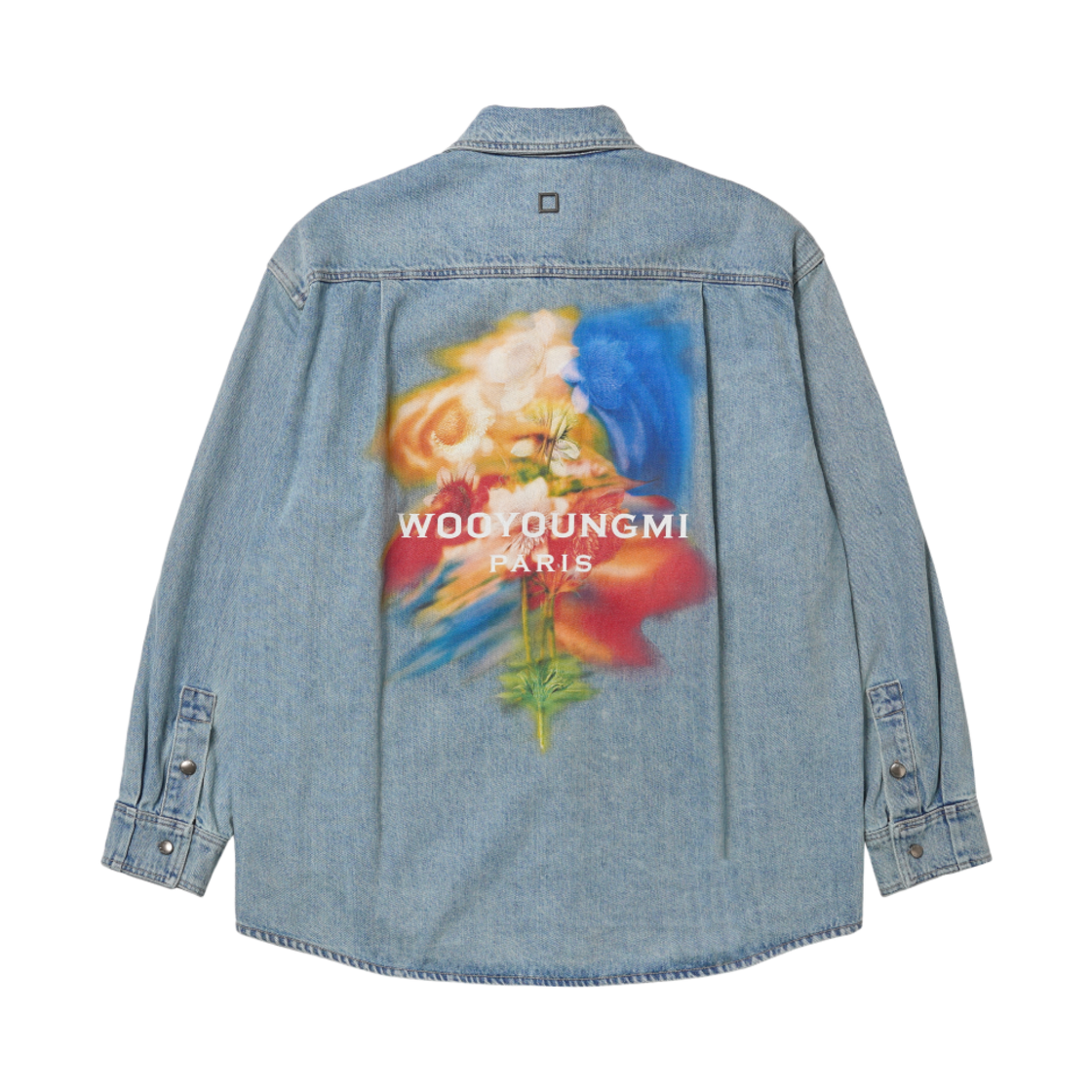우영미 스웨잉 플라워 데님 셔츠 블루 - 24FW | Wooyoungmi | KREAM