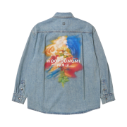 Wooyoungmi Swaying Flower Denim Shirt Blue - 24FW