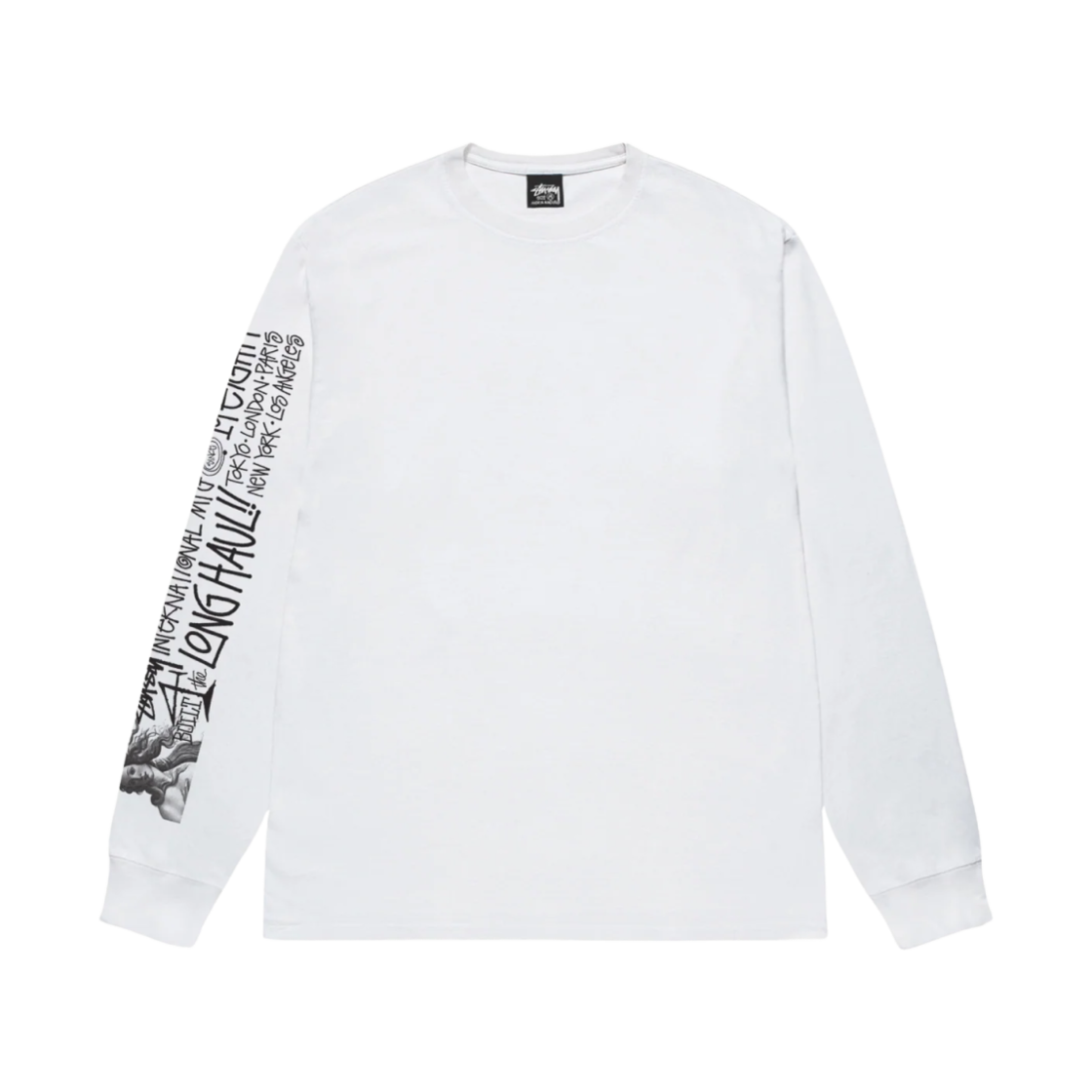 1995114 Stussy Long Haul LS T-Shirt White