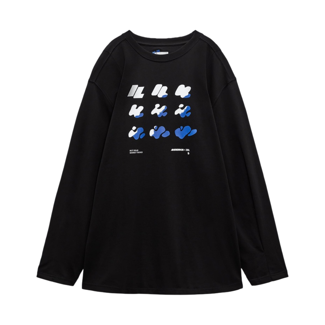 자라 x 아더에러 그래픽 롱 슬리브 티셔츠 블랙(Zara x Ader Error Graphic Long Sleeve T-Shirt Black)