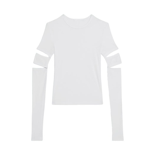 헬무트 랭 우먼 슬래쉬 LS 탑 옵틱 화이트 - 25SS
