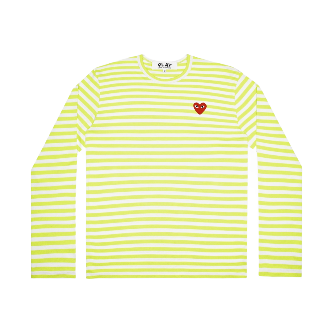 AZ-T278-051-2 Play Comme des Garcons Bright Striped LS T-Shirt Green