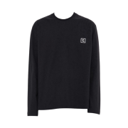 Wooyoungmi Cotton Back Logo Long Sleeve T-shirt Black