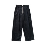 Kapital 8W Corduroy Zipper Port Baggy Pants Black