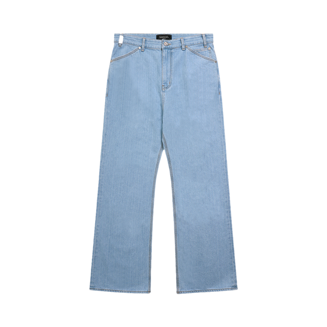 2502MDPLB STU Embo Stripe Denim Pants Light Blue