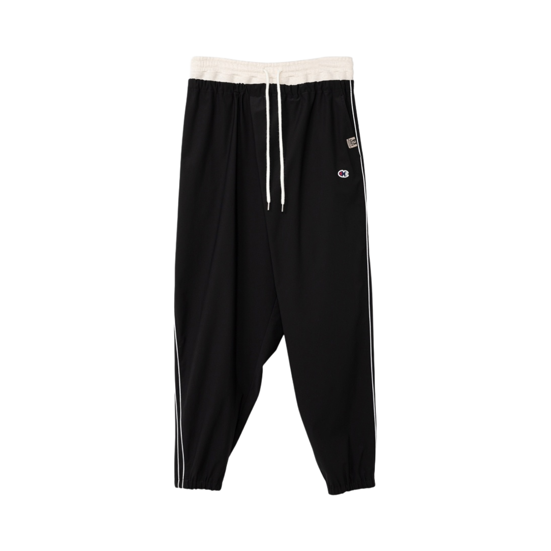 메종 미하라 야스히로 트위스트 더블 웨이스트 팬츠 블랙