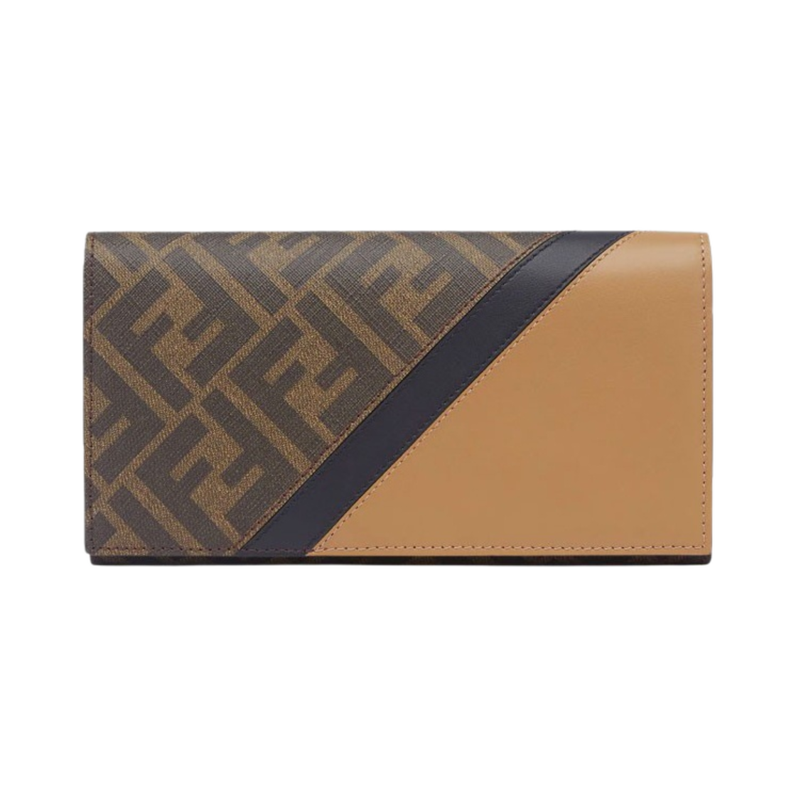 펜디 FF 모티프 패브릭 장지갑 브라운(Fendi FF Motif Fabric Continental Wallet Brown) - 1