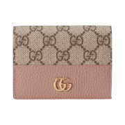 Gucci GG Marmont Card Case Wallet Dusty Pink