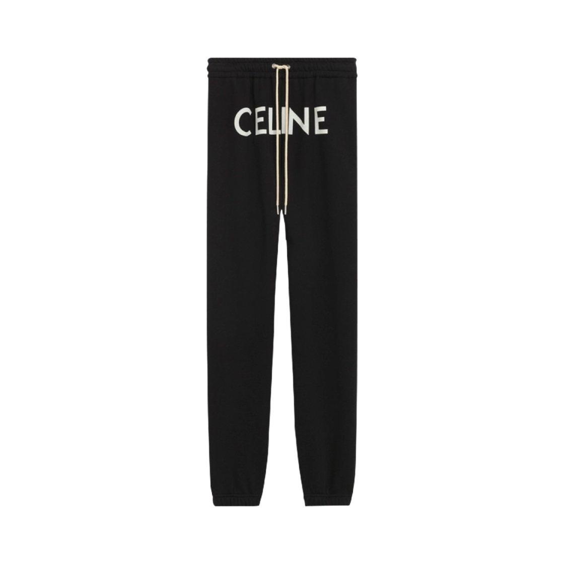셀린느 트랙 팬츠 코튼 플리스 블랙 화이트
