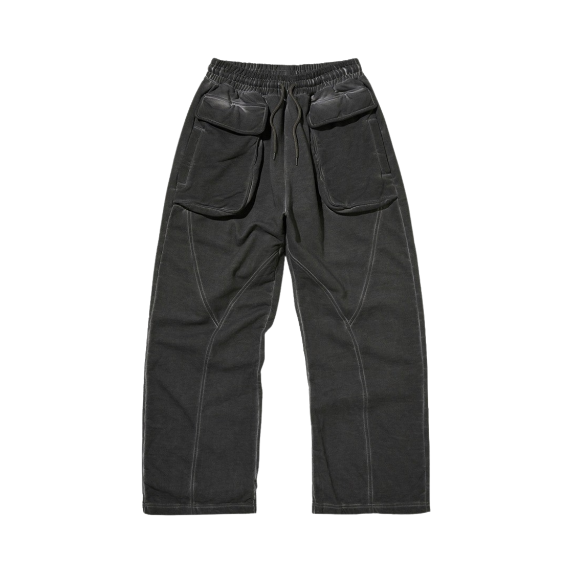 SD4FBO106BK Suade Cut Out Sweatpants Black