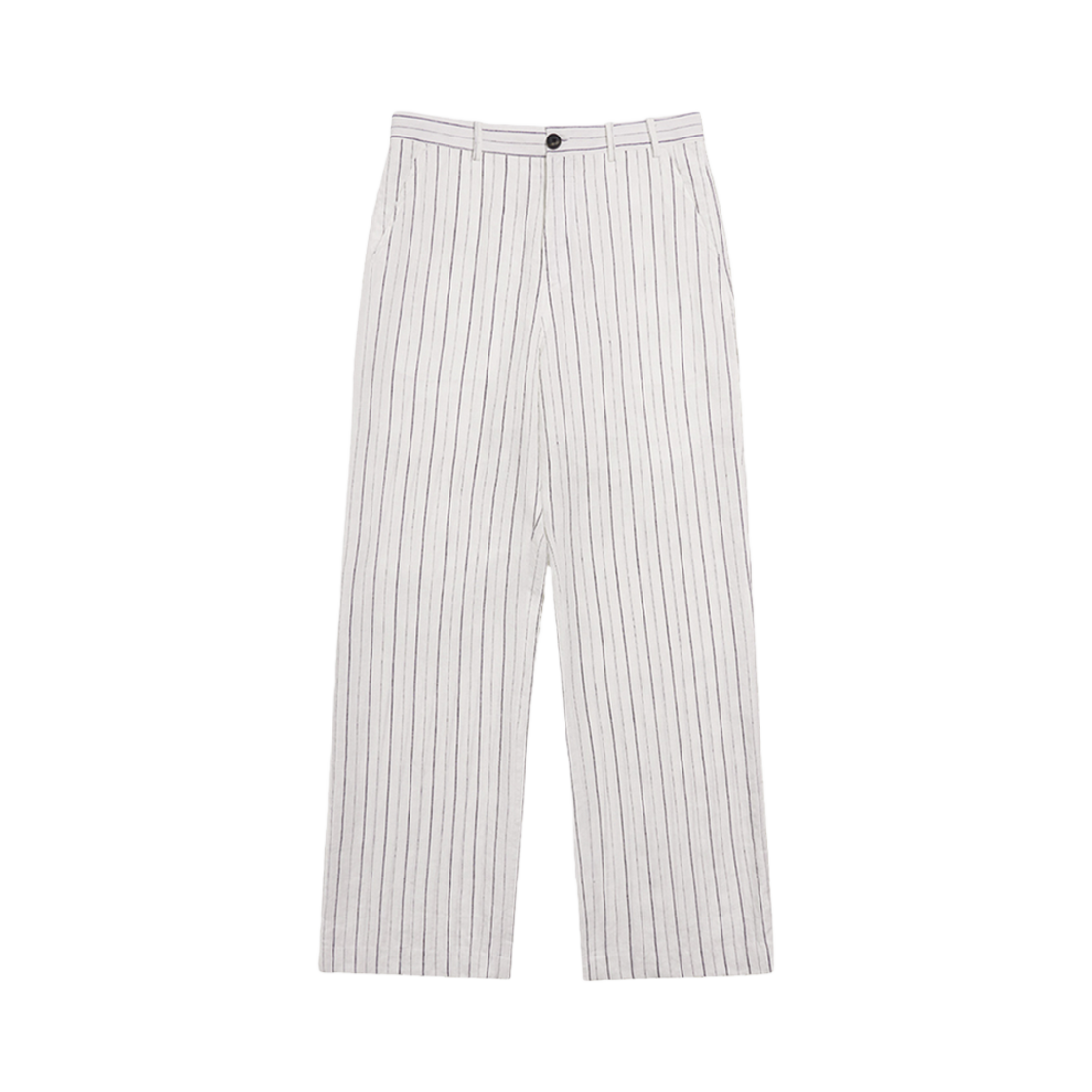 2502MLPWH STU Stripe Linen Pants White