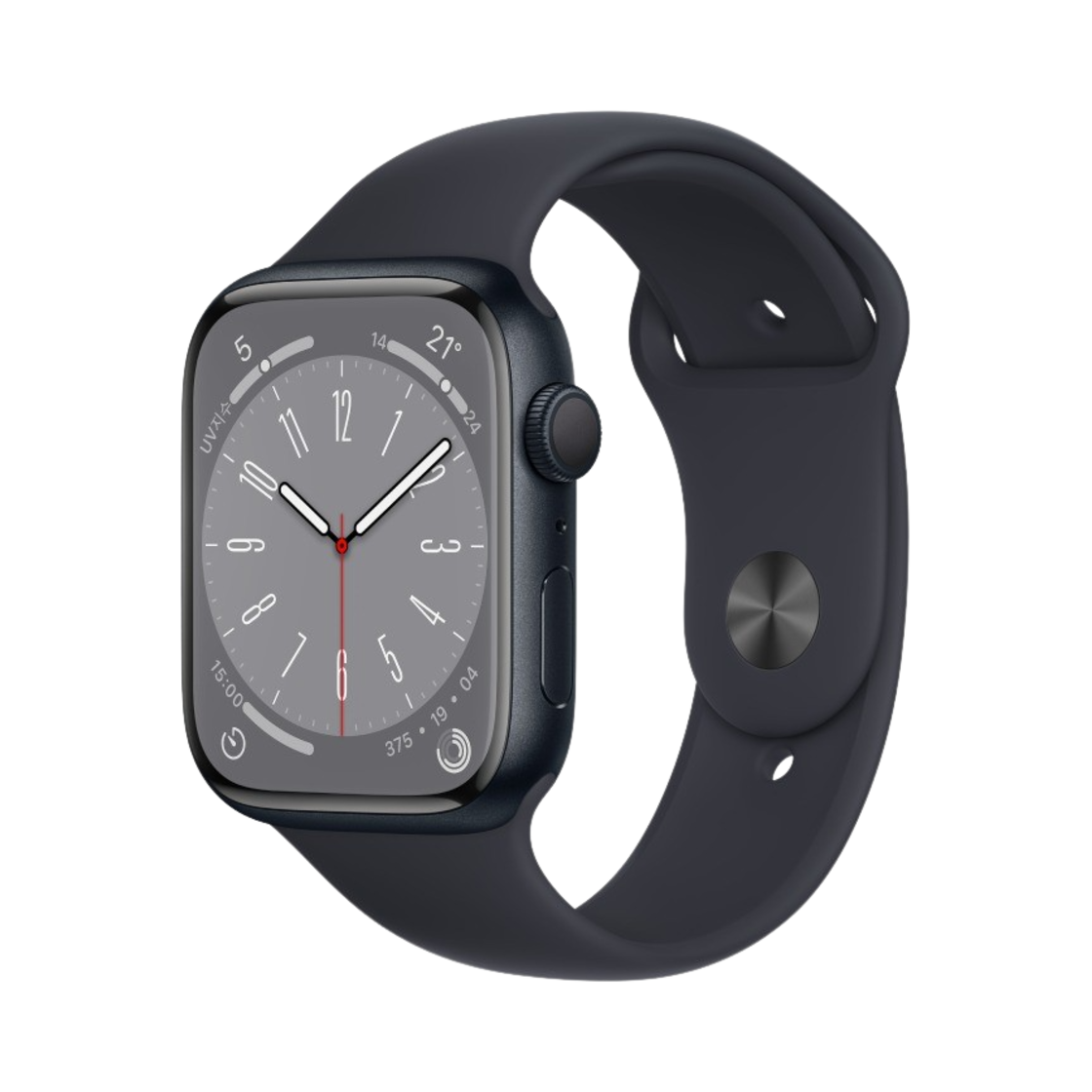 애플 워치 8 45mm GPS 미드나이트 알루미늄 케이스 스포츠 밴드 미드나이트 (국내 정식 발매 제품)(Apple Watch Series 8 45mm GPS Midnight Aluminium Case with Sport Band Midnight (Korean Ver.))