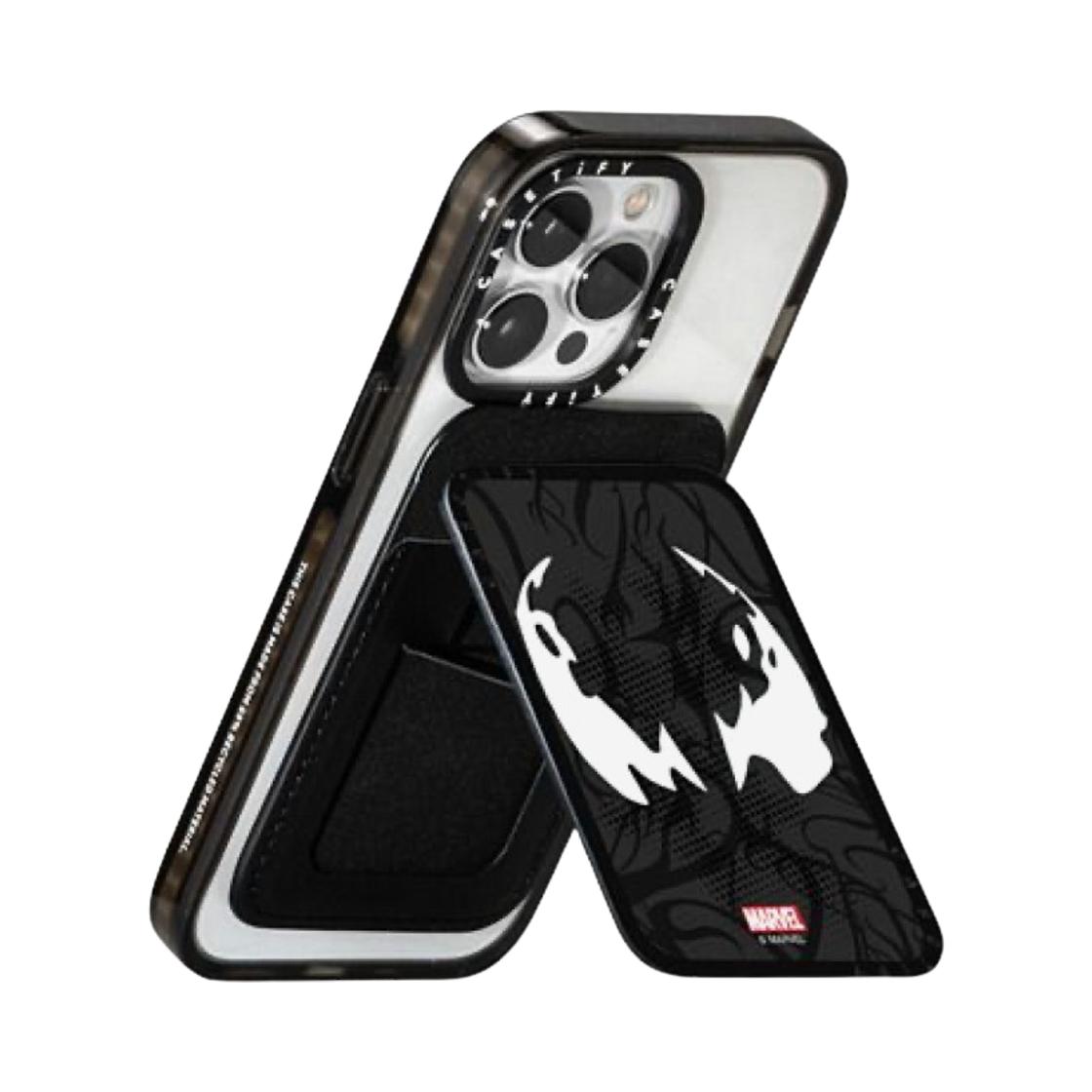 케이스티파이 x 마블 베놈 맥세이프 스내피 카드홀더 스탠드 블랙(Casetify x Marvel Venom Magasafe Snappy Cardholder Stand Black) - 3