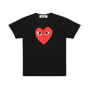 [25% 쿠폰] (W) Play Comme des Garcons Red Heart T-Shirt Black