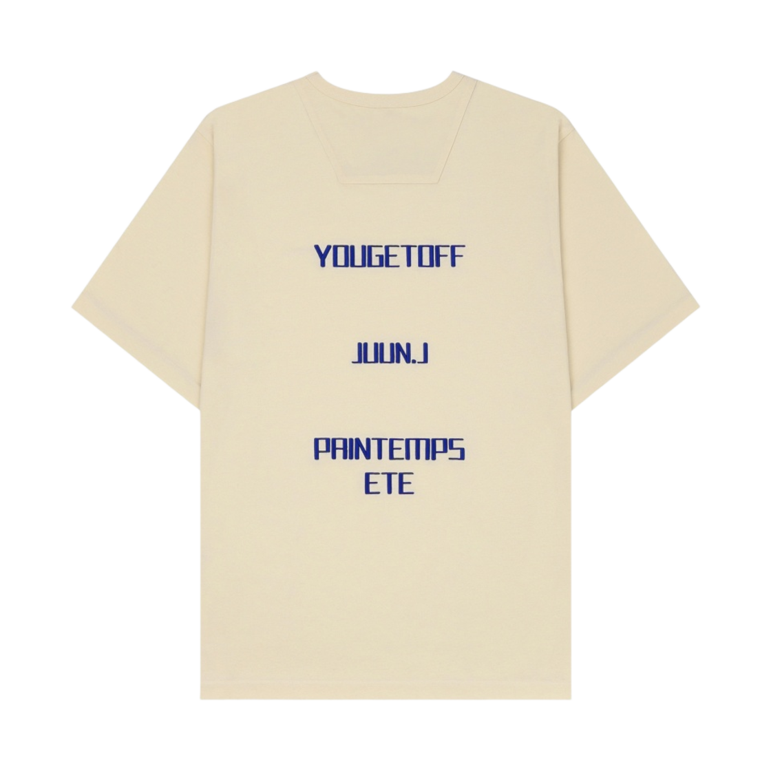 준지 그래픽 루즈핏 숏슬리브 티셔츠 아이보리