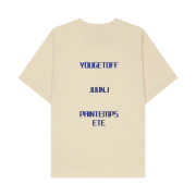 Juun.J Graphic Loose Fit Short Sleeve T-Shirt Ivory