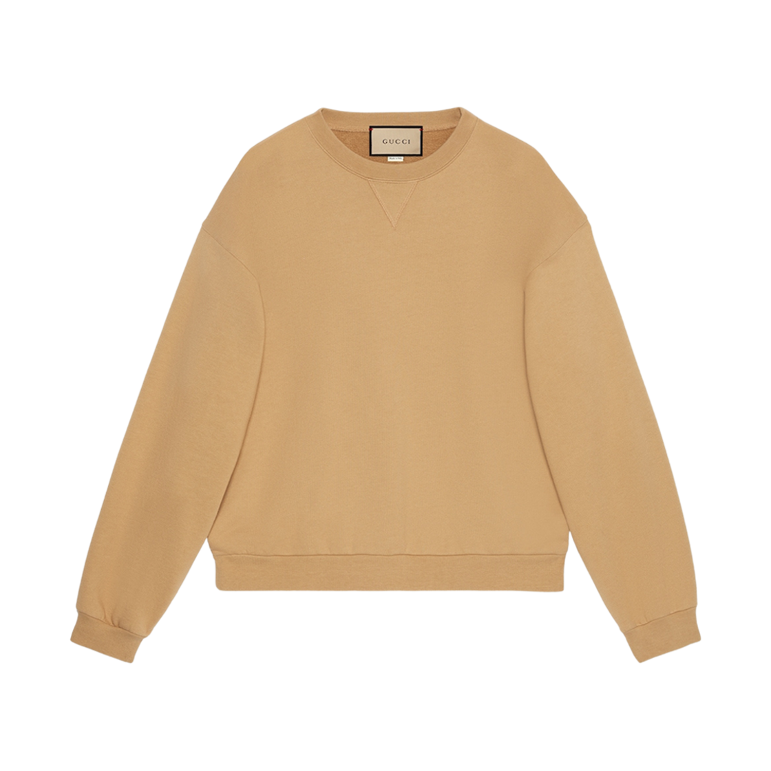 768448-XJF3W-2184 Gucci Cotton Jersey Sweatshirt with Web Camel