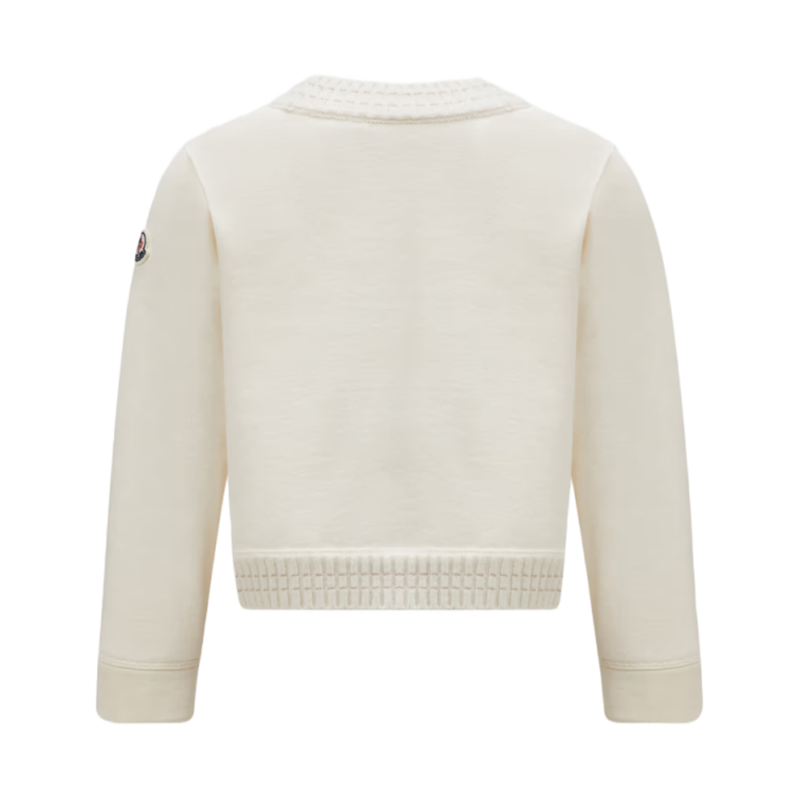 (키즈) 몽클레르 자수 로고 코튼 스웨트셔츠 화이트 - 24FW((Kids) Moncler Embroidered Logo Cotton Sweatshirt White - 24FW) - 2