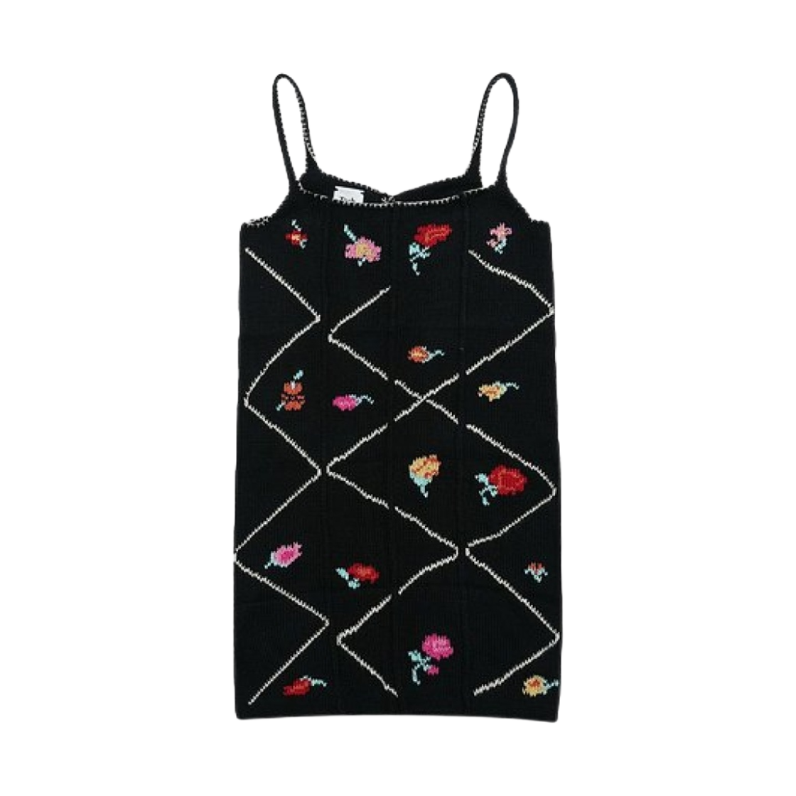 ARYA-BK (W) Tach Arya Hand Embroidered Knitting Mini Dress Black