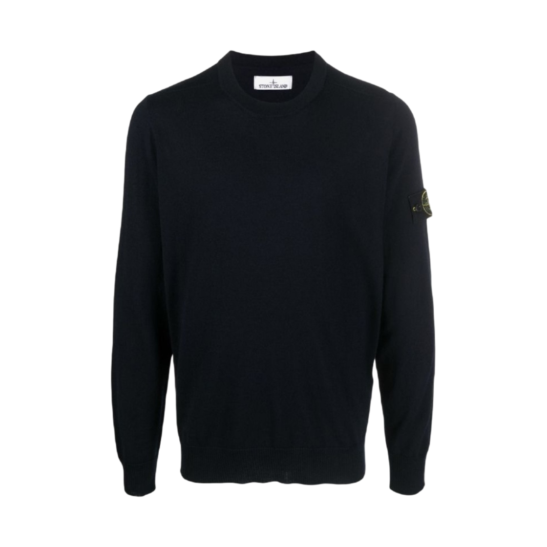 스톤 아일랜드 510C4 울 크루넥 니트 네이비 블루 - 23FW`(Stone Island 510C4 Wool Crewneck Knit Navy Blue - 23FW)