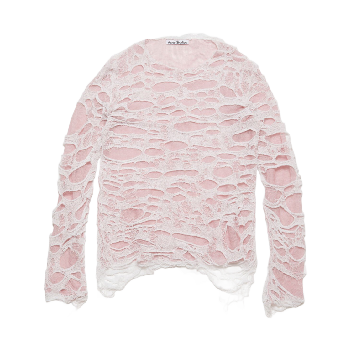 아크네 스튜디오 레이어드 니티드 탑 라이트 핑크 화이트(Acne Studios Layered Knitted Top Light Pink White) - 1