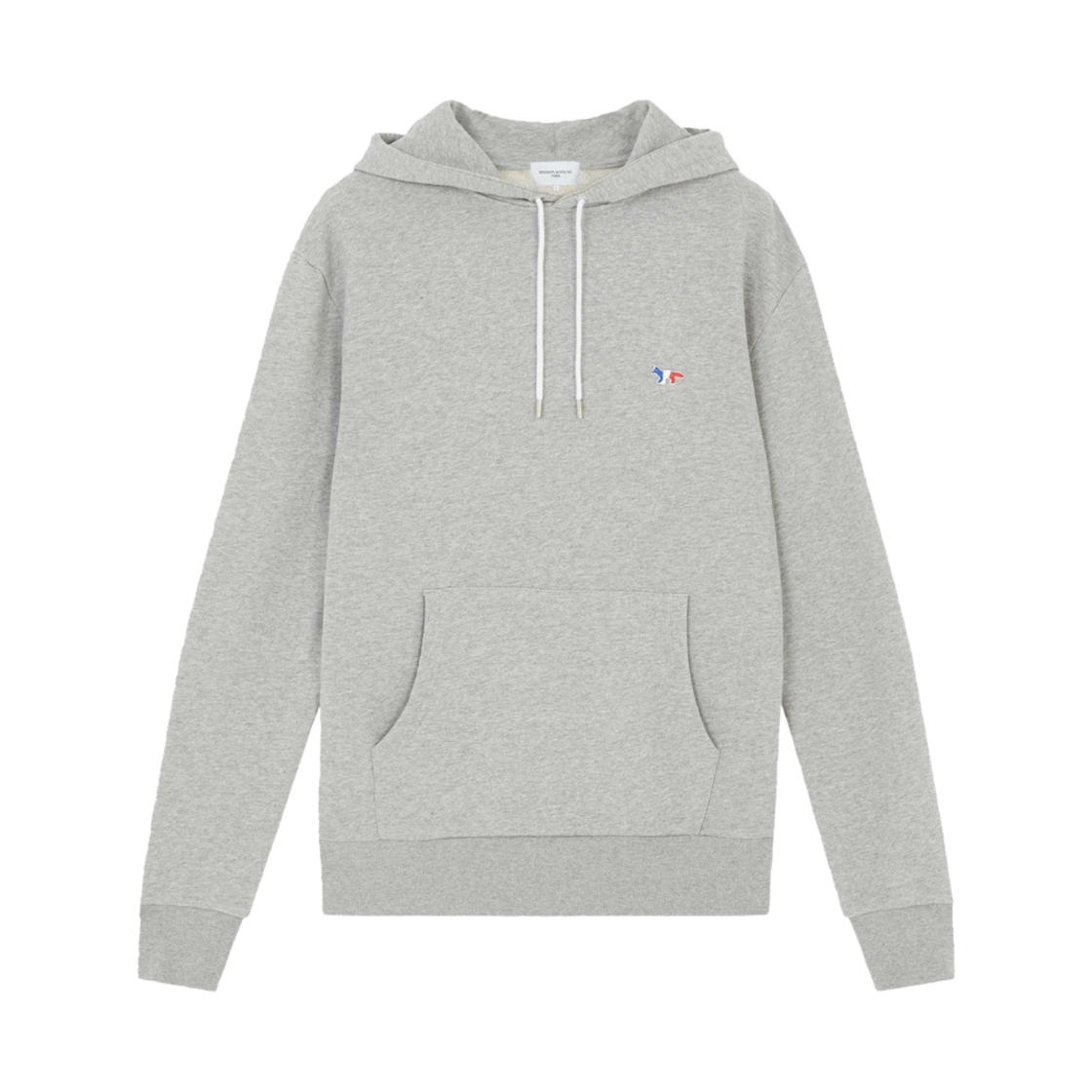 메종 키츠네 트라이컬러 폭스 패치 후드 그레이 멜란지(Maison Kitsune Tricolor Fox Patch Hoodie Grey Melange)