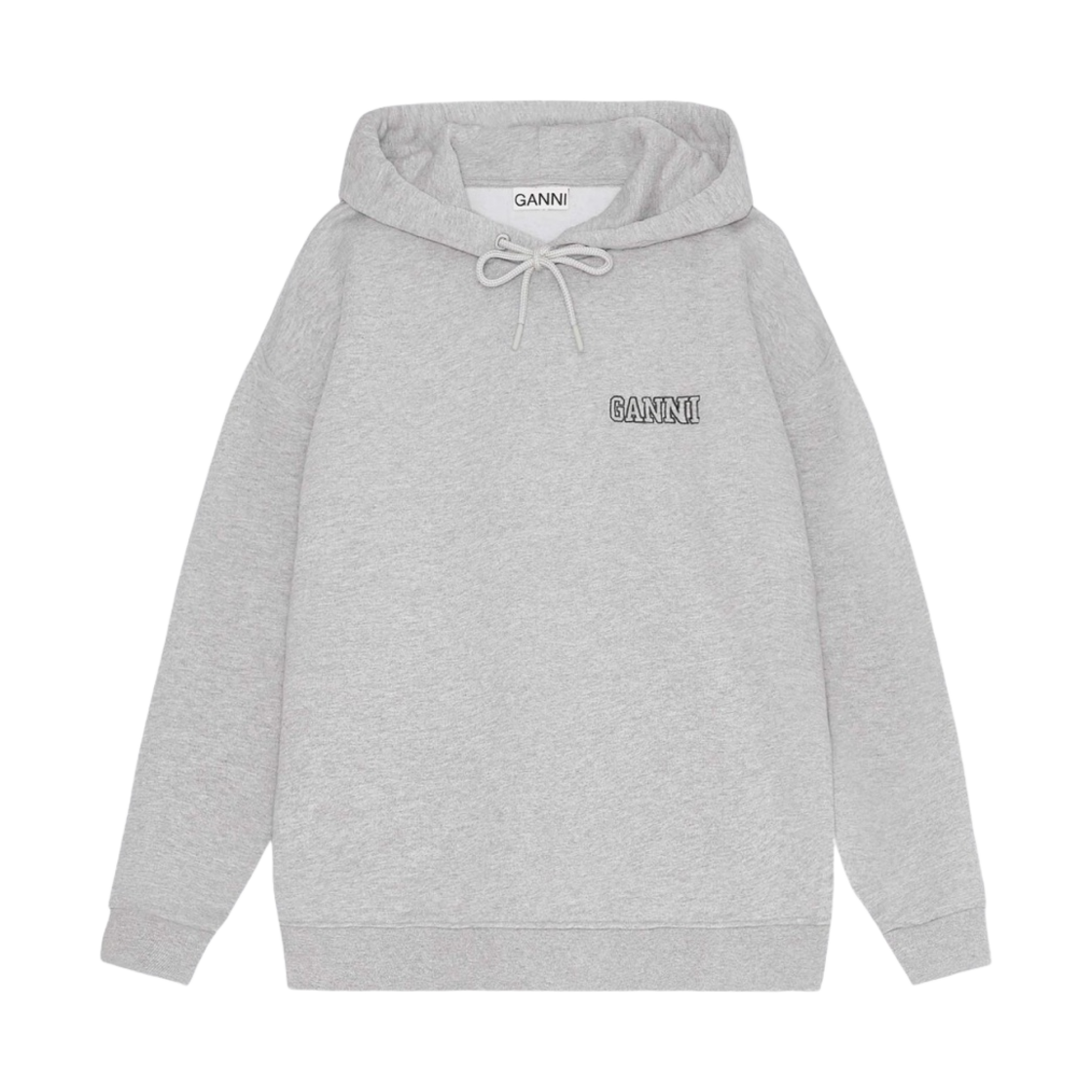 (W) 가니 오버사이즈 후드 스웨트셔츠 팔로마 멜란지((W) Ganni Oversized Hooded Sweatshirt Paloma Melange)