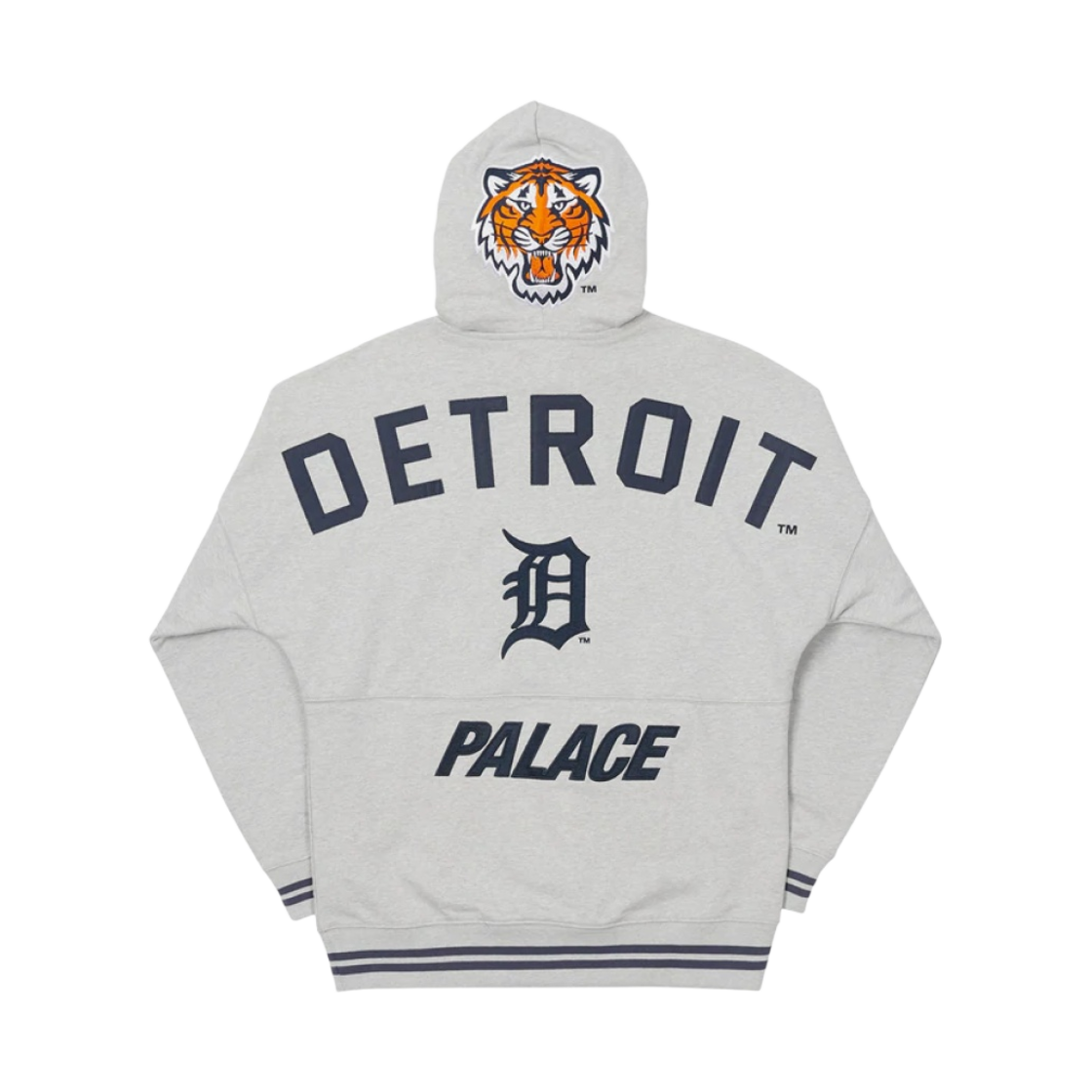 팔라스 x 디트로이트 타이거즈 뉴에라 드롭 숄더 후드 그레이 말 - 22SS(Palace x Detroit Tigers New Era Drop Shoulder Hood Grey Marl- 22SS)