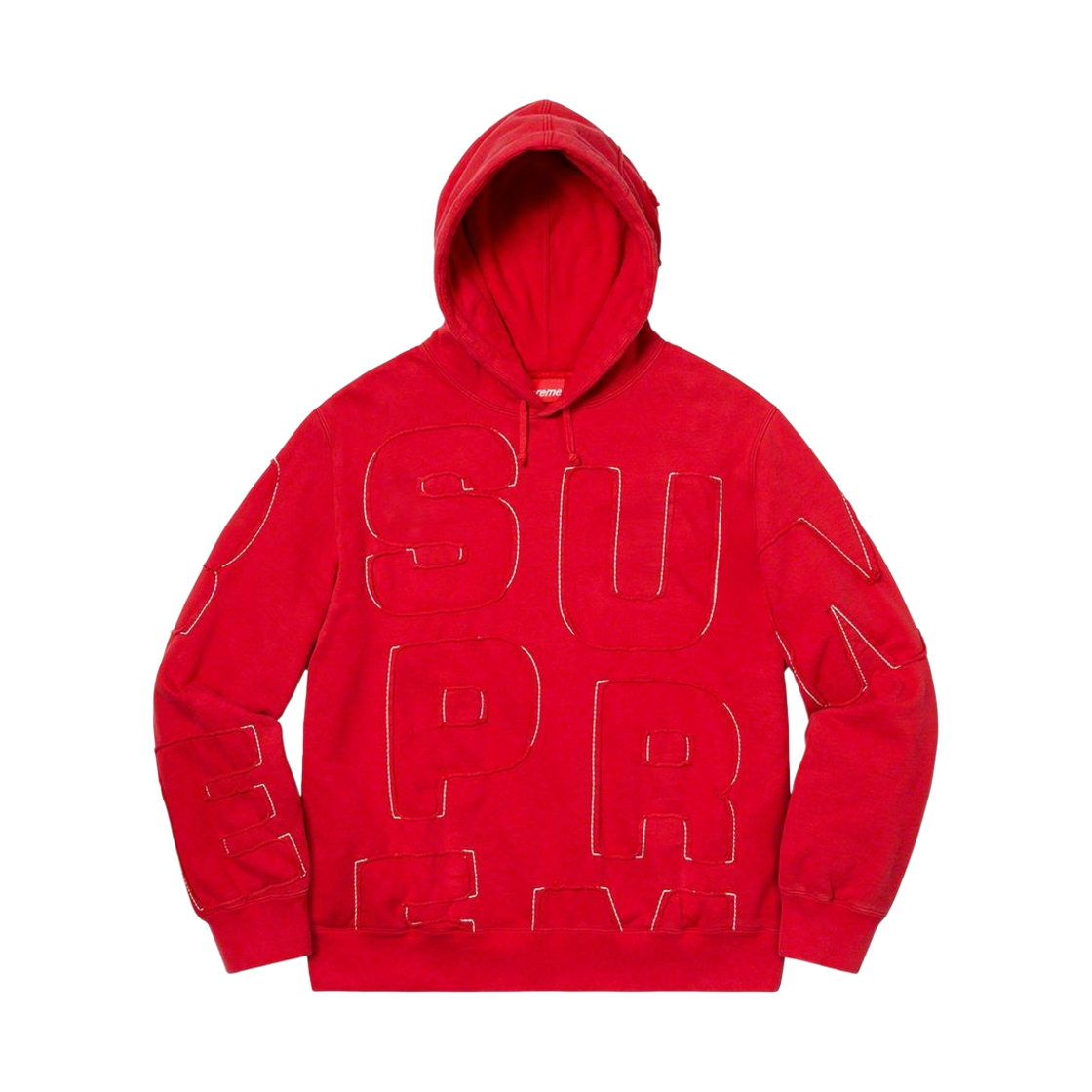 슈프림 컷아웃 레터스 후드 스웨트셔츠 레드 - 20SS(Supreme Cutout Letters Hooded Sweatshirt Red - 20SS) - 1