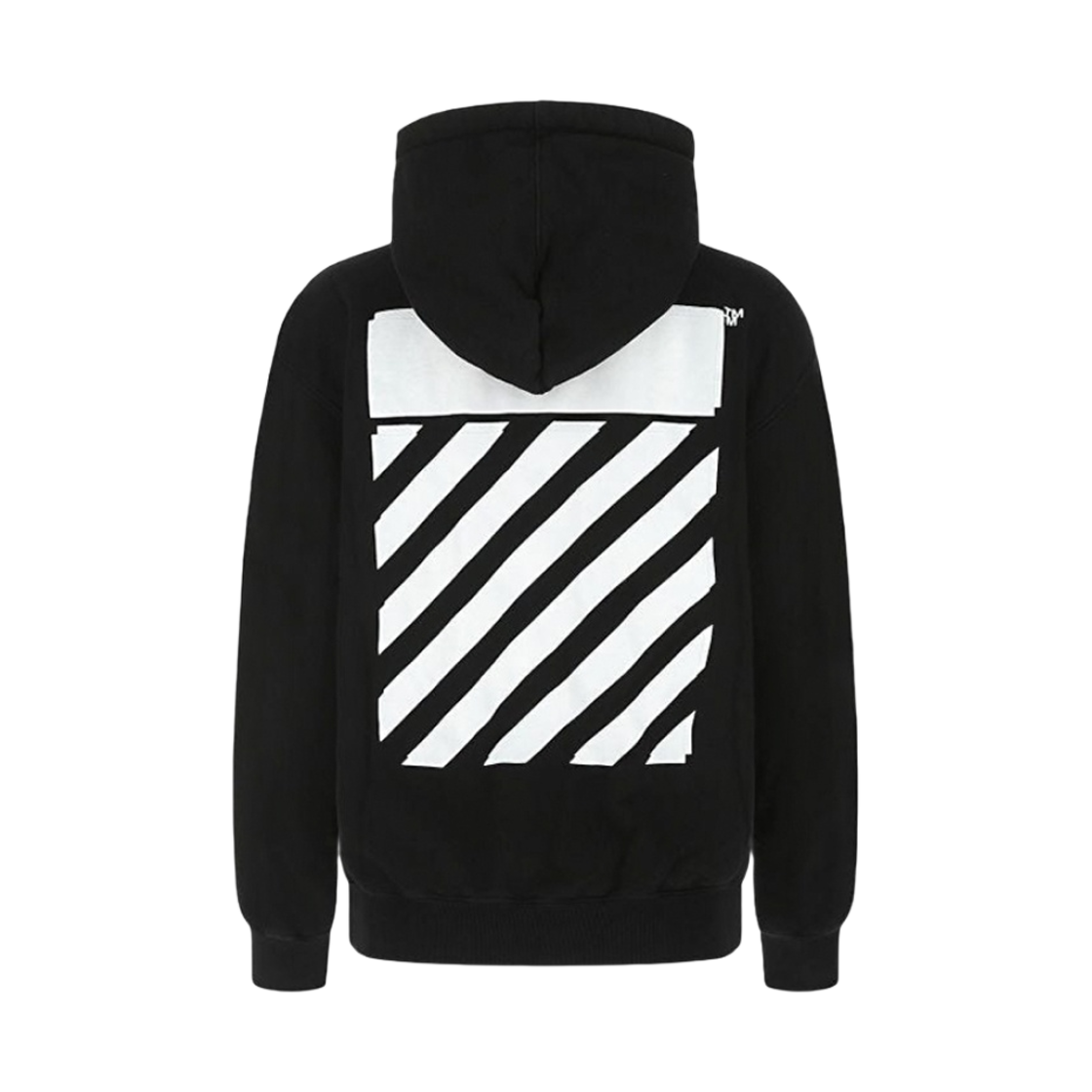 OWBB032C99JER0011001 Off-White Diag Regular Hoodie Black White
