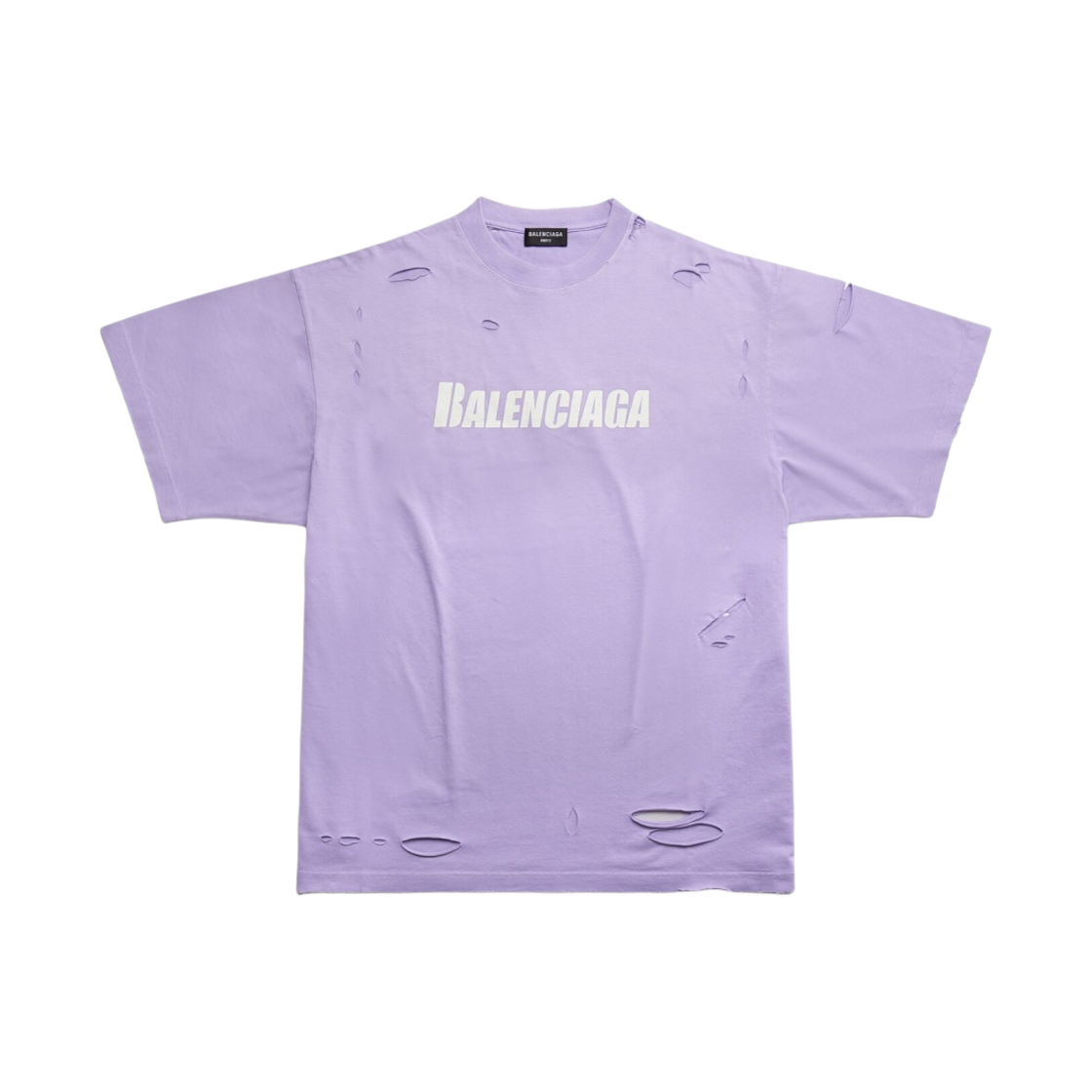 발렌시아가 캡 박시 핏 티셔츠 퍼플(Balenciaga Caps Boxy Fit T-Shirt Purple) - 1