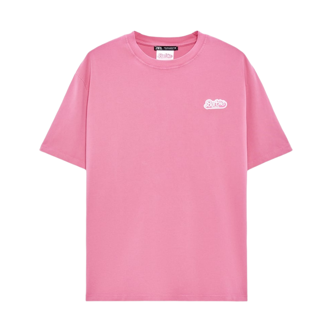 (W) 자라 x 바비 더 무비 워너 브라더스 티셔츠 로즈 핑크((W) Zara x Barbie The Movie Warner Bros. T-Shirt Rose Pink) - 1