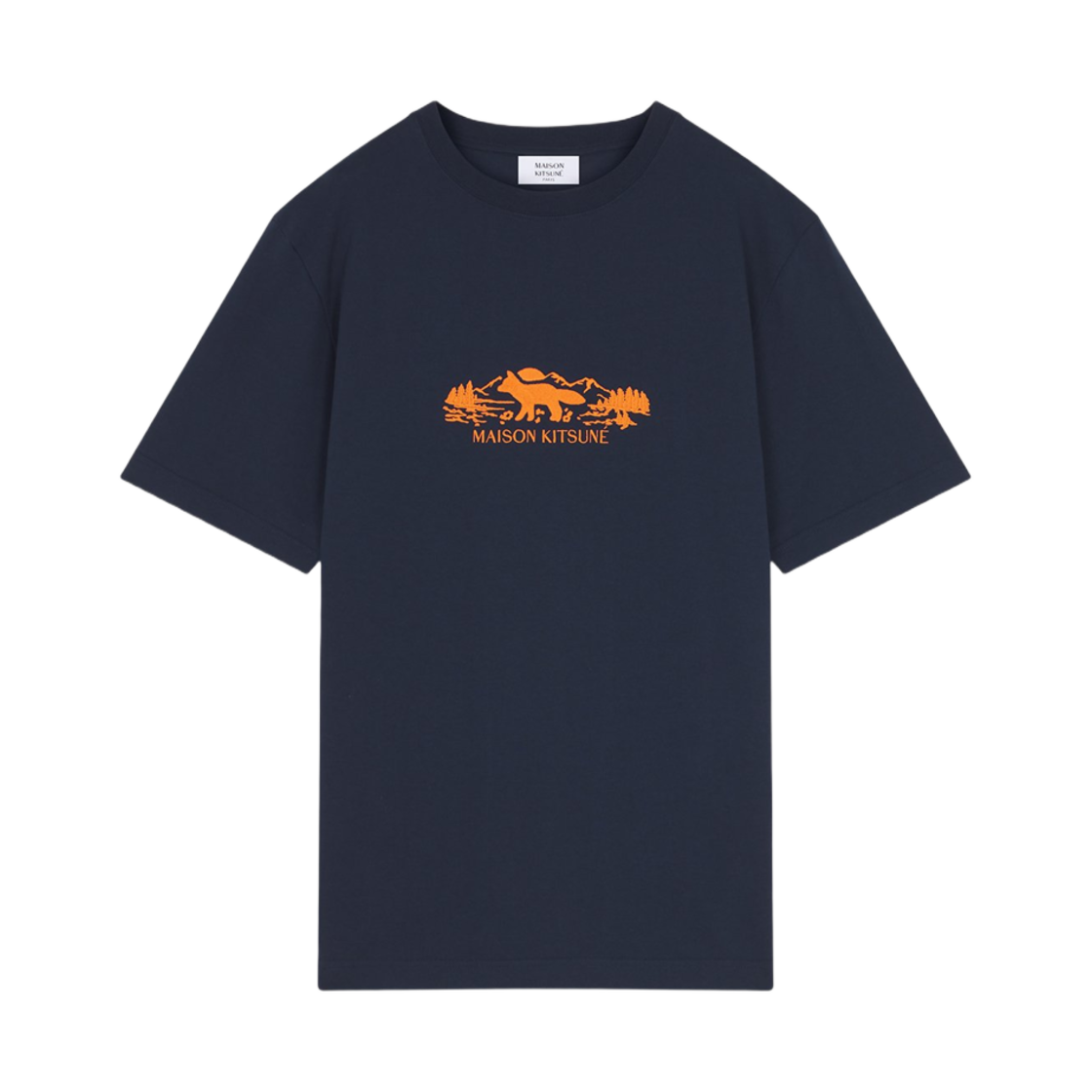NM00112KJ0118-P480 Maison Kitsune Outdoor Profile Fox Comfort T-Shirt Navy