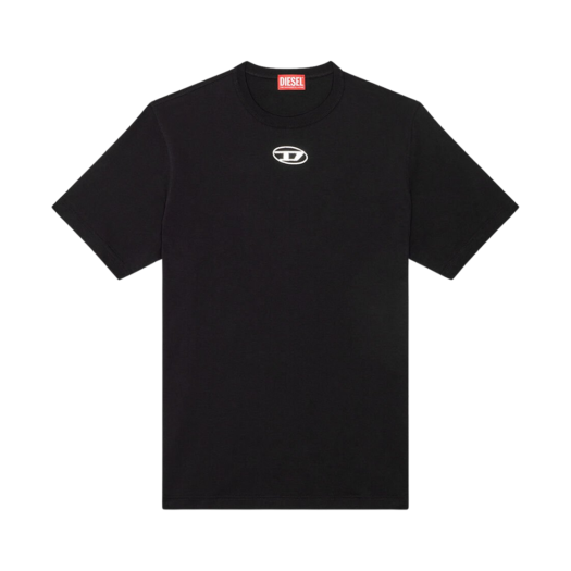 A178800CLBR-9XX Diesel T-Adjust-Od T-shirt with Metallic Oval D Black