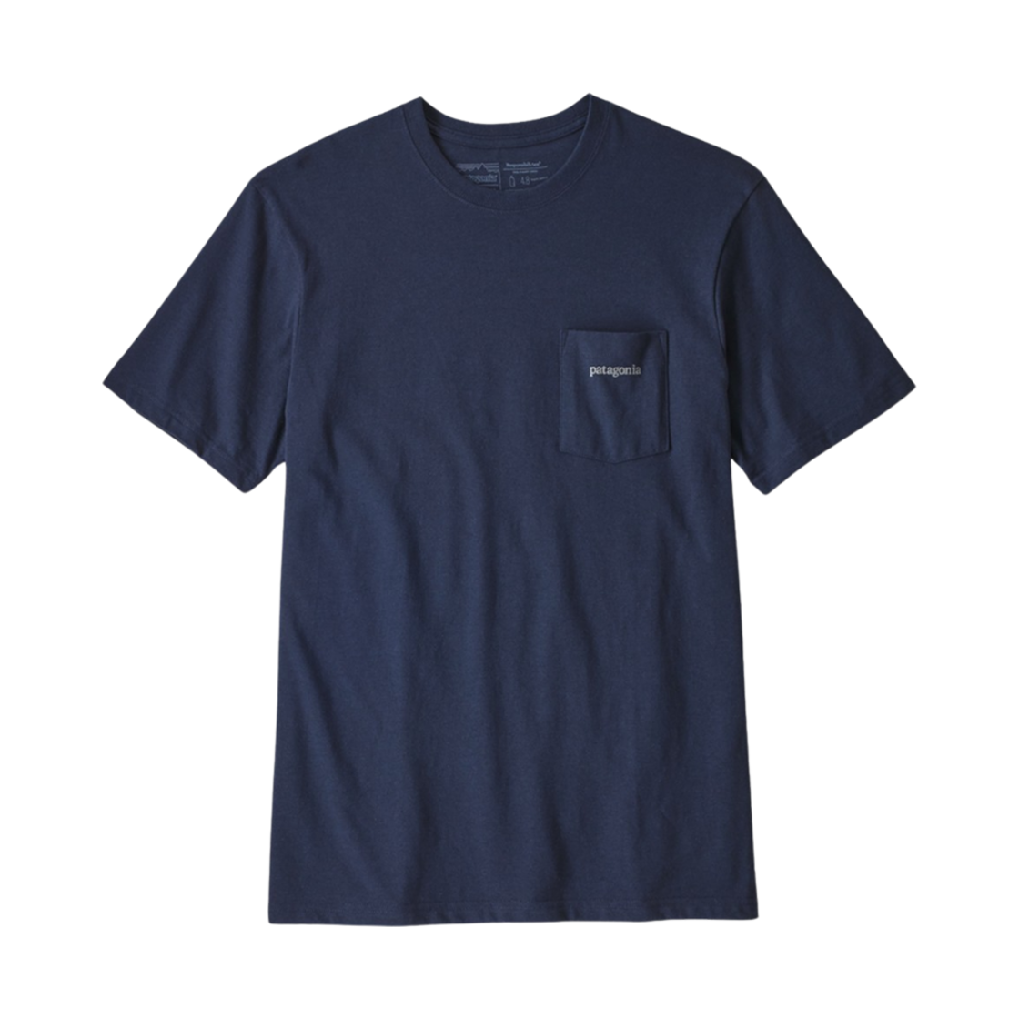 파타고니아 라인 로고 릿지 포켓 리스폰시빌리티 티셔츠 클래식 네이비(Patagonia Line Logo Ridge Pocket Responsibili T-Shirt Classic Navy) - 2