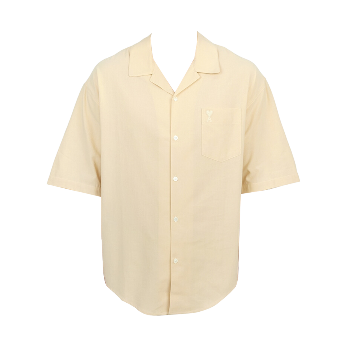 아미 톤온톤 하트 로고 캠프 칼라 셔츠 크림(AMI de Coeur Camp Collar Shirt Cream) - 1