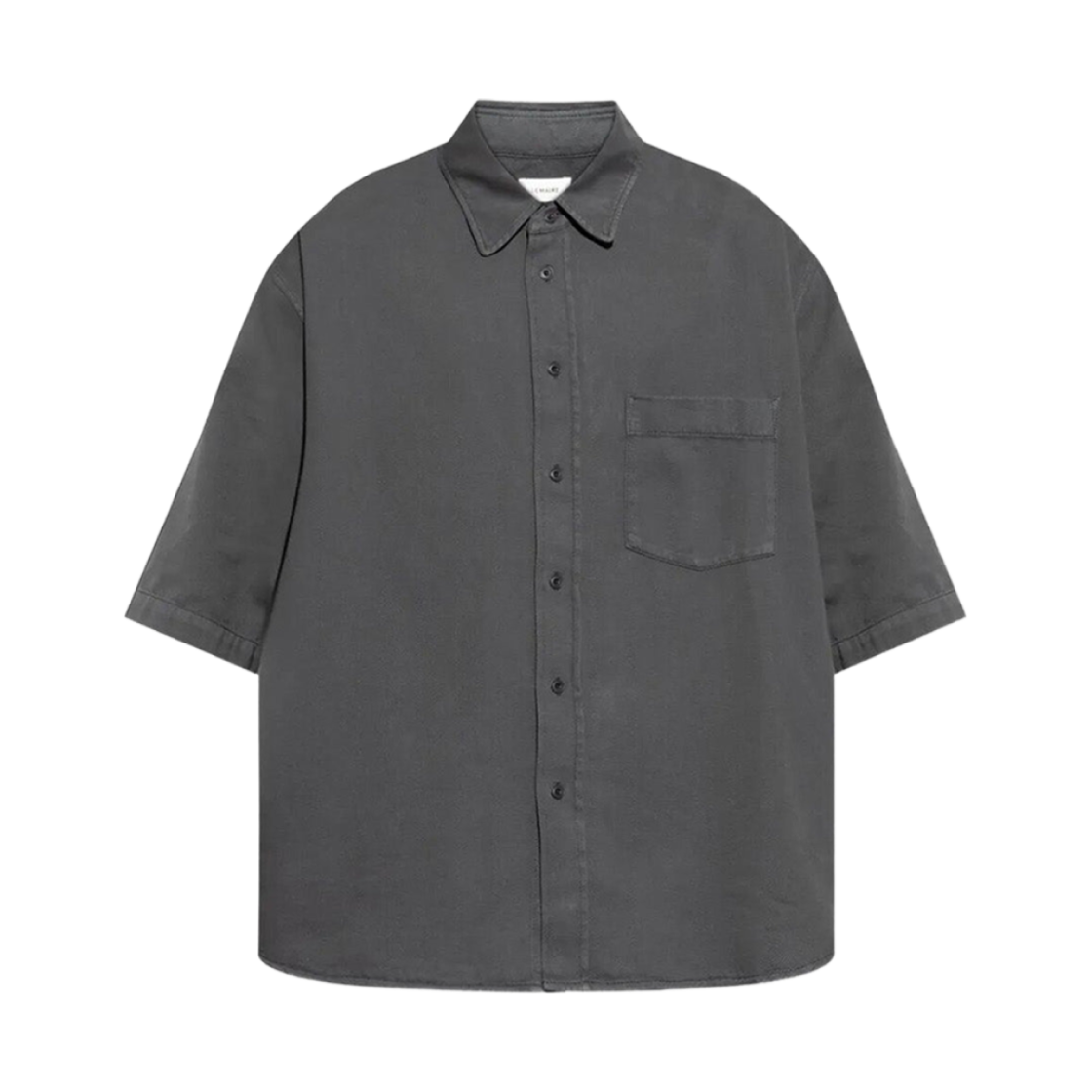 SH1174-LD1041-714 Lemaire Short Sleeve Denim Shirt Carbon Blue