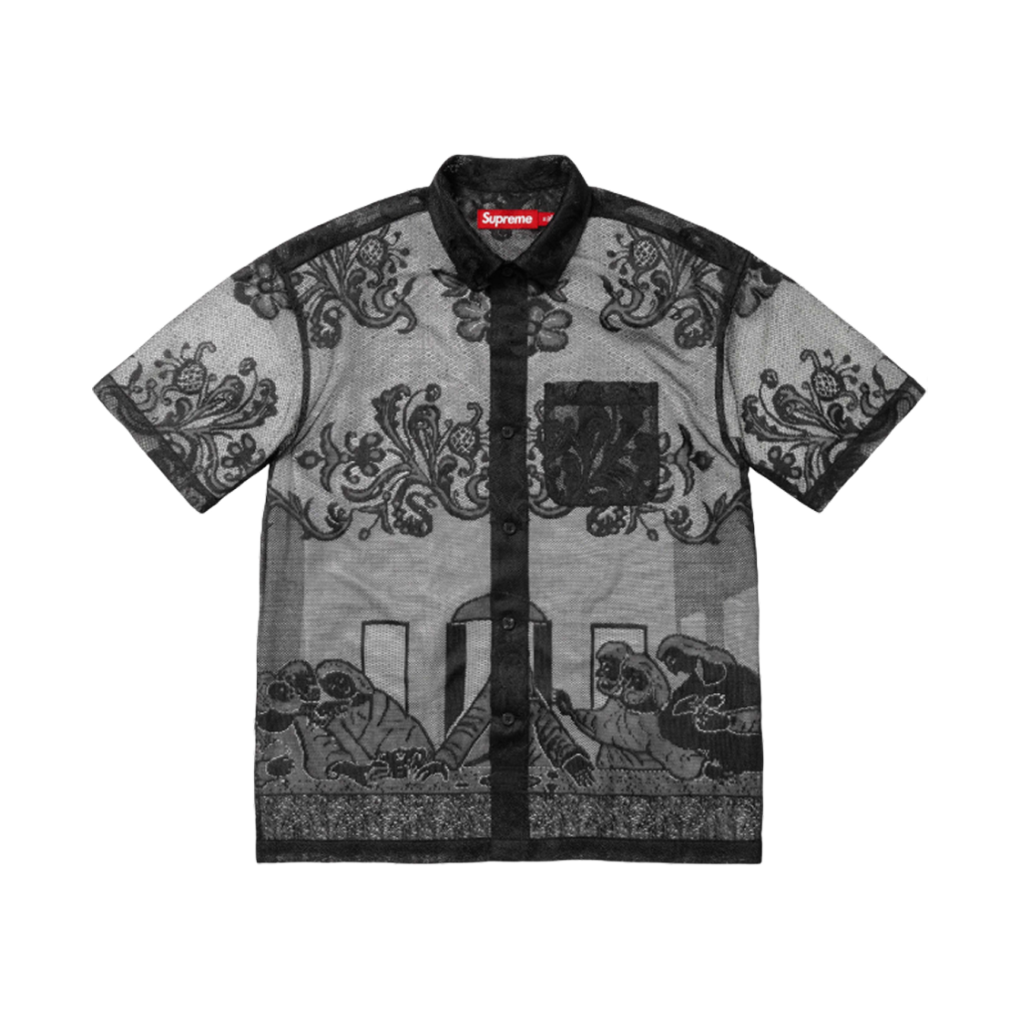 슈프림 라스트 서퍼 레이스 숏슬리브 셔츠 블랙 - 25SS