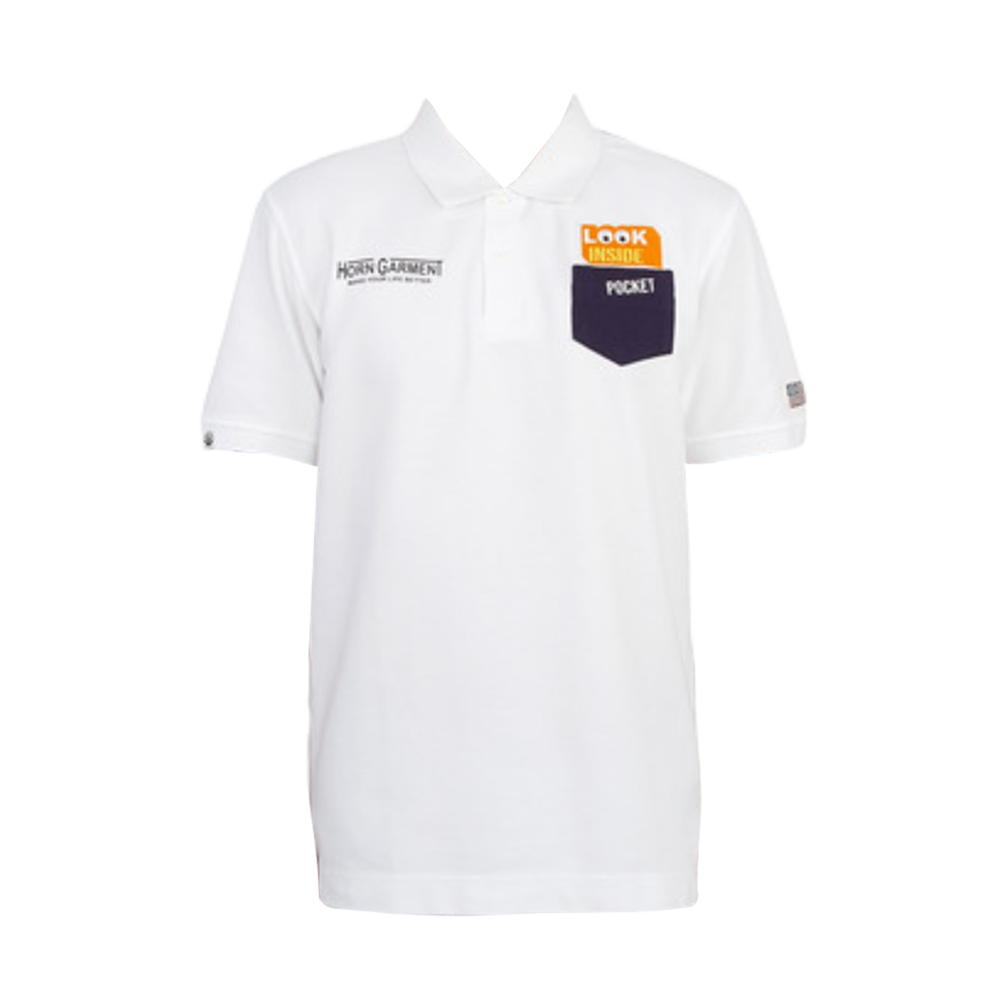 혼가먼트 룩 골프 웨어 폴로 티셔츠 화이트(Horn Garment Look Golf Wear Polo T-Shirt White) - 1