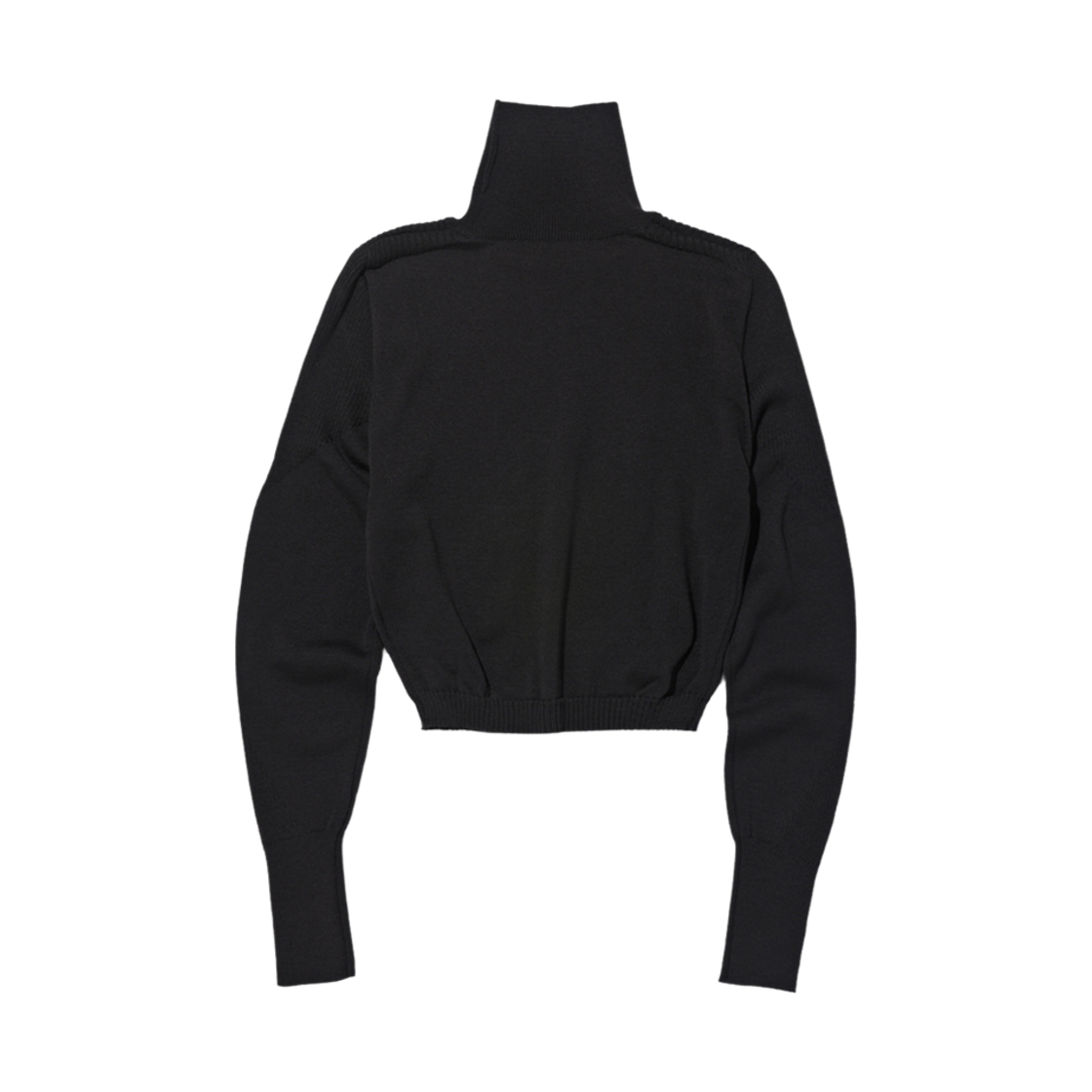 (W) 미스치프 터틀 넥 니트 탑 블랙((W) Mischief Turtle Neck Knit Top Black) - 2