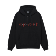 Stussy Dot Sport Zip Hoodie Black