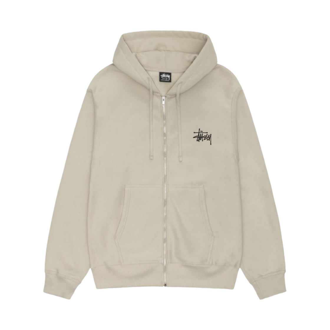 스투시 베이직 스투시 후드 집업 카키 2023