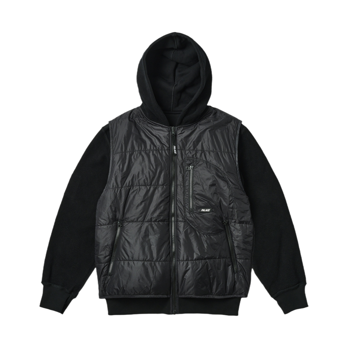 - Palace Reversible Vest Hood Black - 24SS - 대표 이미지 #1