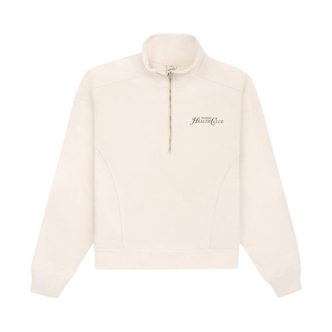 스포티 앤 리치 리졸리 쿼터 집 스웨트셔츠 크림(Sporty & Rich Rizolli Quarter Zip Sweatshirt Cream)