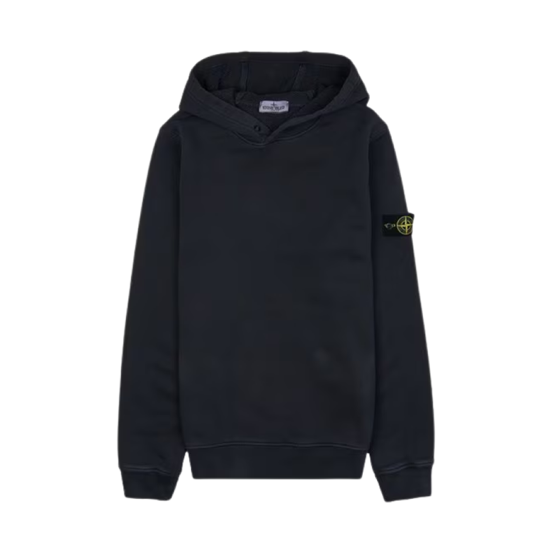 (키즈) 스톤 아일랜드 61441 와펜 로고 후드 블랙 - 23FW((Kids) Stone Island 61441 Wappen Logo Hoodie Black - 23FW) - 1