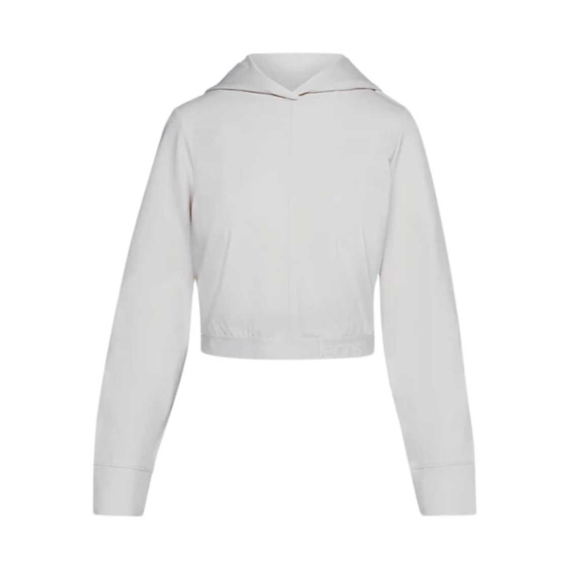 (W) 캘빈 클라인 밀라노 저지 로고 테이프 후드 에그쉘((W) Calvin Klein Milano Jersey Logo Tape Hoodie Eggshell)