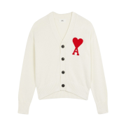 AMI de Coeur Oversize Cardigan White Blanc - 21FW