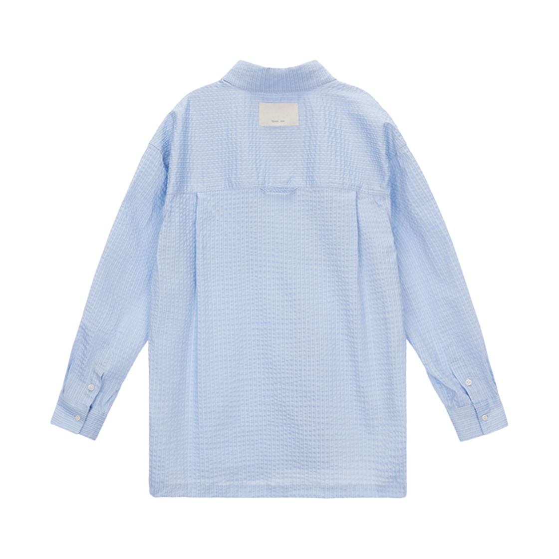 (W) 마뗑킴 포켓 스트라이프 스트링 셔츠 블루((W) Matin Kim Pocket Stripe String Shirt Blue) - 2