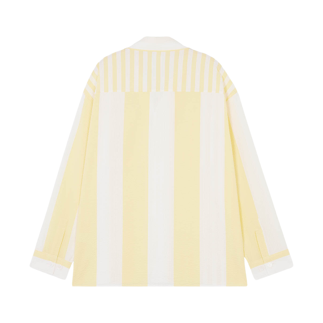 메종 키츠네 풀사이드 스트라이프 오버셔츠 레몬(Maison Kitsune Poolside Stripes Overshirt Lemon) - 2